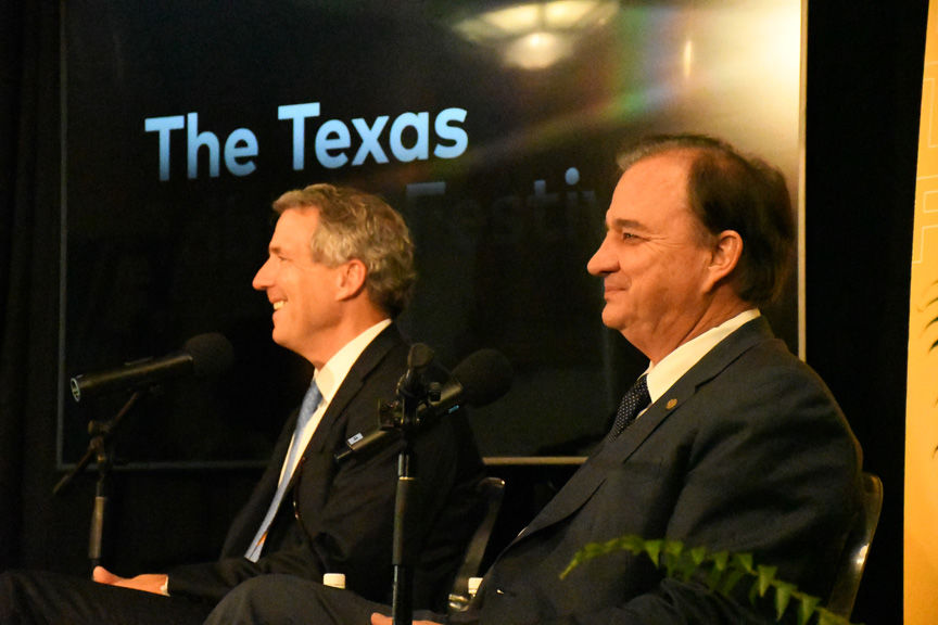 Texas A&M's Sharp, UT counterpart talk higher education